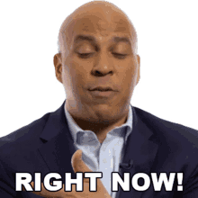right now cory booker big think right away immediately