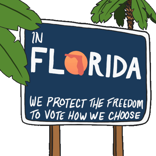 In Florida We Protect The Freedom To Vote How We Choose Florida Sticker - In Florida We Protect The Freedom To Vote How We Choose Florida Fl Stickers