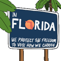 In Florida We Protect The Freedom To Vote How We Choose Florida Voters Sticker - In Florida We Protect The Freedom To Vote How We Choose Florida Fl Stickers