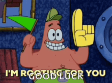 Patrick Star Good Luck GIF - Patrick Star Good Luck Im Rooting For You GIFs
