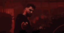 pointing singing rapping right at you you