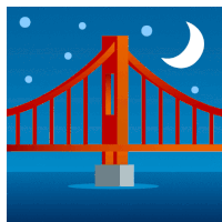 Bridge At Night Travel Sticker - Bridge At Night Travel Joypixels Stickers