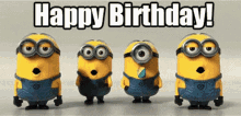 Happy Birthday Minions GIF - Happy Birthday Minions Birthday Song GIFs
