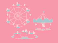 bunny circus carousel tea party