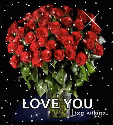 Love You Flowers Gif Love You Flowers Sparkles Discover Share Gifs