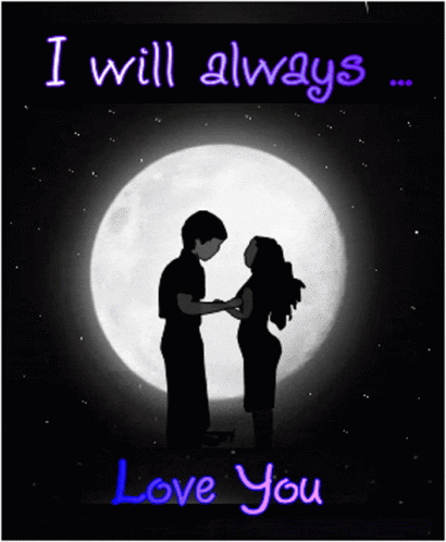 Full Moon I Will Always Love You GIF - Full Moon I Will Always Love You Kiss GIFs