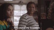 Get Out GIF - Stay Out Of My Business Queen Latifah Star GIFs