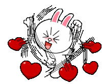 Love Heart Sticker - Love Heart Cony Stickers