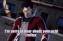 No More Heroes Im Sorry To Hear About Your Acide Reflux GIF - No More Heroes No More Hero Im Sorry To Hear About Your Acide Reflux GIFs