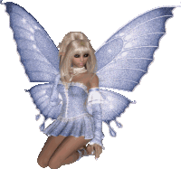 Winged Girl Fairy Sticker - Winged Girl Fairy Glittery Stickers
