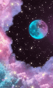 Stars Moon GIF - Stars Moon Clouds GIFs