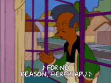 For No Reason Heres Apu A Poo GIF - For No Reason Heres Apu A Poo The Simpsons GIFs