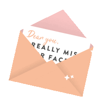 Letter Dear You Sticker - Letter Dear You I Really Miss Your Face Stickers