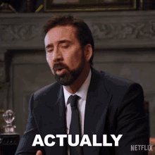 Actually Nicolas Cage GIF - Actually Nicolas Cage History Of Swear Words GIFs