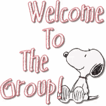 snoopy goodnight welcome to the group welcome