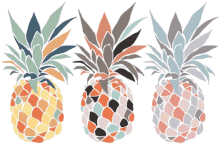 Pineapple Multicolor GIF - Pineapple Multicolor Three GIFs