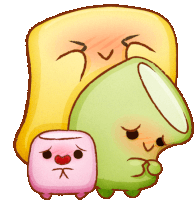 Embarrassed Blushing Marshmellows Sticker - The Party Marshmallows Sweet Shy Stickers