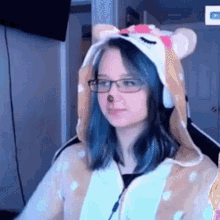 blueberry blue halloween onesie twitch streamer