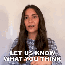 Let Us Know What You Think Alexandra Machover GIF - Let Us Know What You Think Alexandra Machover Bustle GIFs
