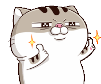 Ami Fat Cat Thumbs Up Sticker - Ami Fat Cat Thumbs Up Good Stickers