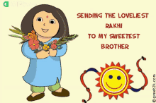 Sending The Loveliest Rakhi To My Brother Gifkaro GIF - Sending The Loveliest Rakhi To My Brother Gifkaro This Rakhi Is For You GIFs