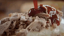 bbq sauce meat pork drizzle hungry