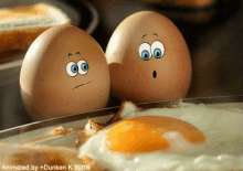 dunkpunked eggs sunny side up