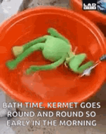 Kermit Water GIF - Kermit Water Bowl GIFs