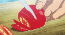Food Cutie GIF - Food Cutie Chop Tomato GIFs