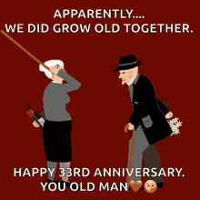 Happy Anniversary Old Couple GIF - Happy Anniversary Old Couple Hit Head GIFs