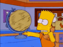 Australia On Globe GIF - Simpsons Australia GIFs