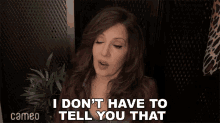 I Dont Have To Tell You That Maria Canals Barrera GIF - I Dont Have To Tell You That Maria Canals Barrera Cameo GIFs