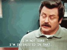 Nope Ron Swanson GIF - Nope Ron Swanson Not Interested GIFs