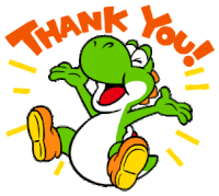 Yoshi Thank You Sticker - Yoshi Thank You Happy Stickers