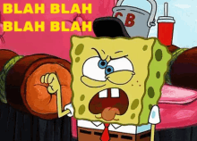 spongebob blah funny face