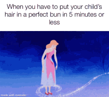 cinderella when you have to put your childs hair no left handed