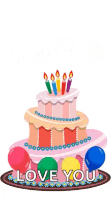 happy birthday cake celebrate balloons