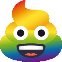 Rainbow Poop Pile Of Poo Sticker - Rainbow Poop Pile Of Poo Joypixels Stickers
