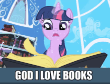 God I Love Books GIF - My Little Pony Book Worm Book Lover GIFs