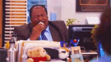 Laughing Too Hard GIF - Stanley The Office Laughing GIFs