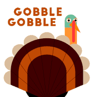 Turkey Thanksgiving Sticker - Turkey Thanksgiving Gobble Stickers