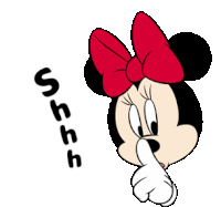 Shhhh Minnie Mouse Sticker - Shhhh Minnie Mouse Quiet Stickers
