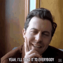 Yeah Ill Send It To Everybody Beck Bennett GIF - Yeah Ill Send It To Everybody Beck Bennett Saturday Night Live GIFs