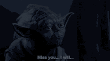 Star Wars Yoda GIF - Star Wars Yoda Miss You I Will GIFs