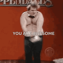 chris farley you are awesome funny dancing dance
