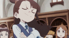 little witch academia witch akko reactions cute
