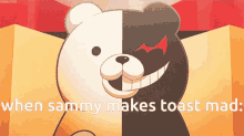 Monokuma Toast GIF - Monokuma Toast Sammy GIFs