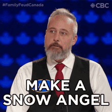 Make A Snow Angel Jeff GIF - Make A Snow Angel Jeff Family Feud Canada GIFs