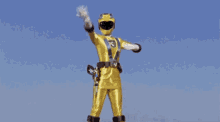 power rangers yellow pose 90s aesthetic