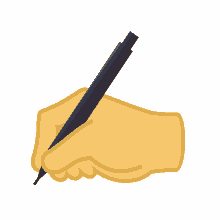 writing hand joypixels human hand holding a pen writing handwriting
